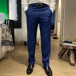 Paul Smith wool mohair men blue pants